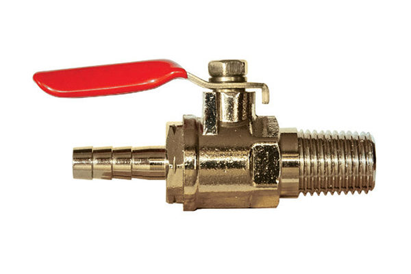 Ball Valve - Chrome Plated Brass 1/4” MPT x 1/4” Barb