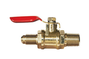 Ball Valve with 1/4” MPT x 1/4" MFL that is available with or without a Check Valve