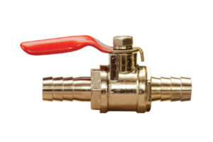 Chrome-Plated Brass Ball Valve with 3/8" Barb x 3/8” Barb