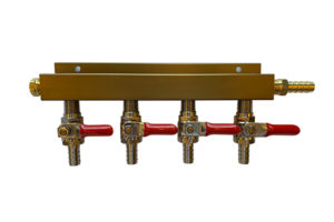 Custom built 4 way CO2 manifolds. Choose from 6 configurations